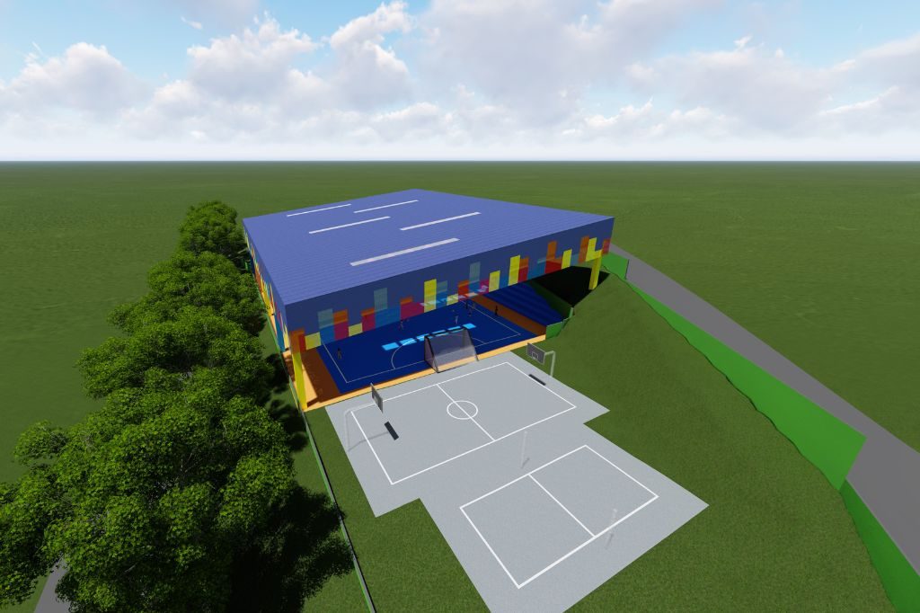 modelado estructural Patio colegio Carballal